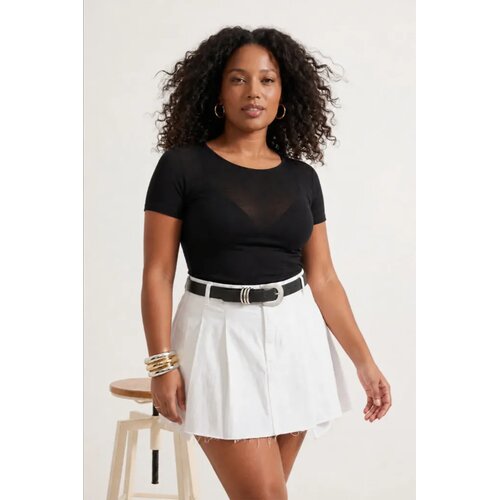 Trendyol ženska bluza Tbbss26Af00161, crna Cene