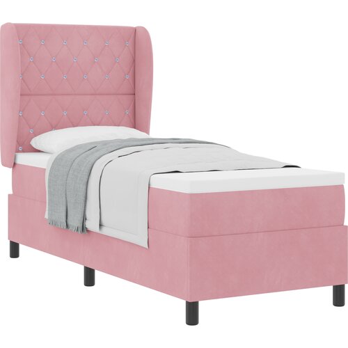 vidaXL Box spring krevet s madracem Ružičasta 80 x 200 cm Baršun Cene