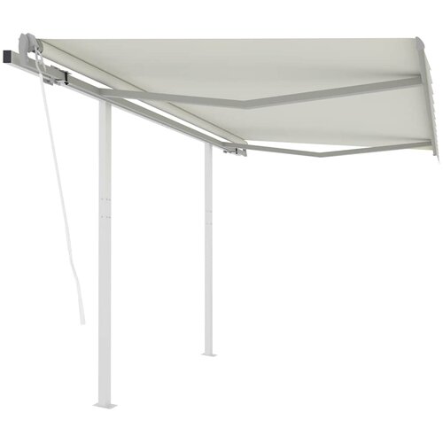  Automatska tenda na uvlačenje sa stupovima plavo-bijela Slike