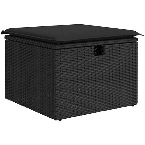 VidaXL 6-dijelni set vrtnih sofa s jastucima crni od poliratana Slike