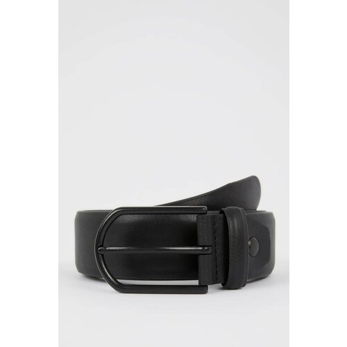 Defacto Men's Rectangle Buckle Faux Leather Belt Slike