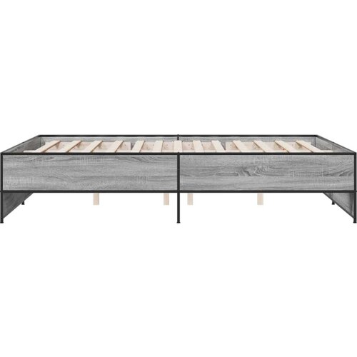 VidaXL Okvir za krevet boja hrasta 150x200cm konstruirano drvo i metal Slike