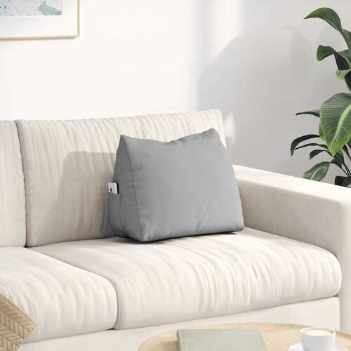 vidaXL Poglavni vzglavnik Oblačno siva 45 x 20 x 35 cm blago Cene