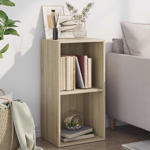 Furnova Knjižna omara 2-nadstropna sonoma hrast 40x30x76,5cm iverna pl., (21932870) Cene