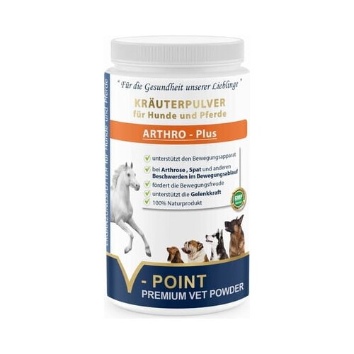 V-POINT arthro plus - premium zeli&amp;scaron;čni prah za pse in konje Slike