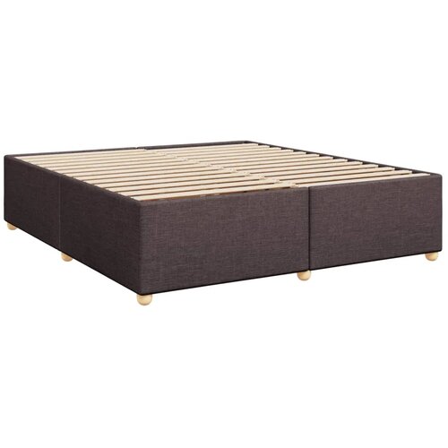  Boxspring krevet s madracem Tamno smeđa 200 x 200 cm Tkanina - Tamno smeđa 200 x 200 cm Dizajn linija Slike