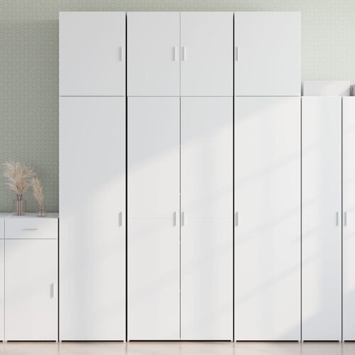  Visoka komoda bijela 80 x 42,5 x 249 cm od konstruiranog drva Cijene