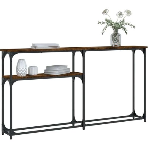  Konzolni stol boja hrasta 145 x 22 5 x 75 cm konstruirano drvo Slike
