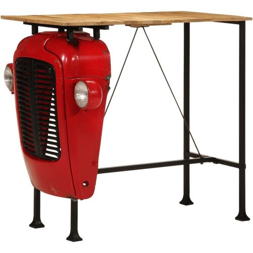  Barski stol u obliku traktora crveno-smeđi 55x120x107 cm drveni Slike
