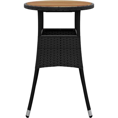  Vrtni stol &amp;Oslash; 60 x 75 cm od bagremovog drva i poliratana crni Slike