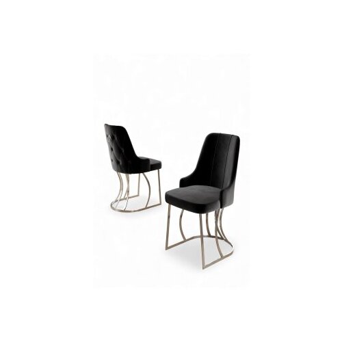 Hanah home set stolica (6 delova) puva black chrome Cene