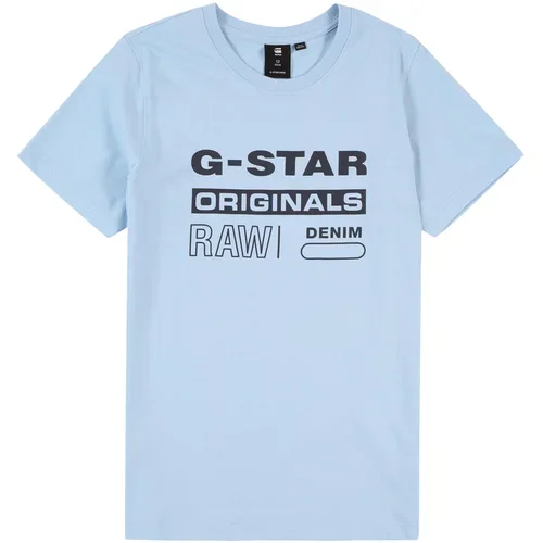 G-star Raw Majica svijetloplava / crna