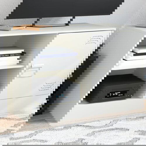 VidaXL TV omarica bela 67x39x44 cm jeklo Slike