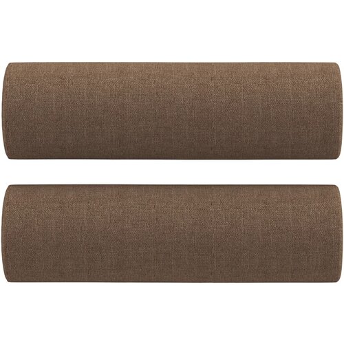 vidaXL Okrasna blazina 2 kosa rjava Ø15x50 cm blago, (21050090) Cene