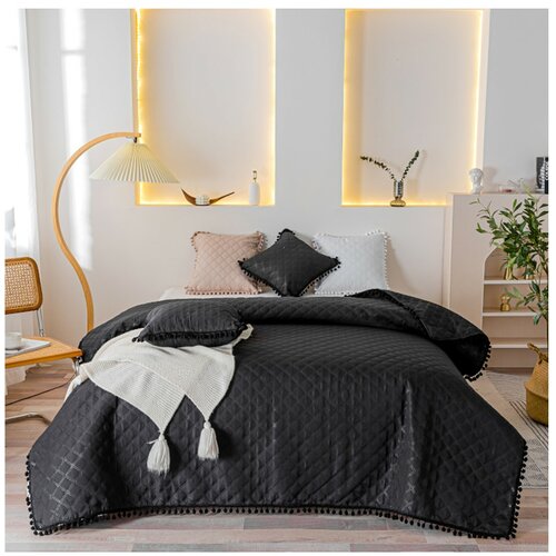 Edoti prekrivač za krevet Pompoo A735 crna Cene