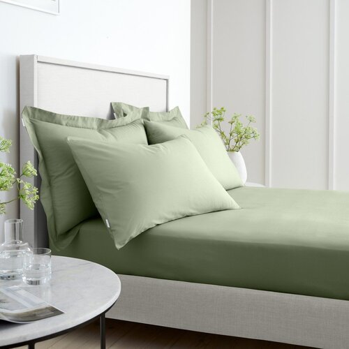 Bianca Zelena plahta s gumom od pamučnog perkala 90x190 cm Cotton Percale &amp;ndash; Slike