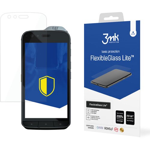 3mk FLEXIBLEGLASS SOLID KALJENO STEKLO ZA TELEFON CAT S61, ZA&amp;Scaron;ČITA ZA EKRAN, (22000111) Slike