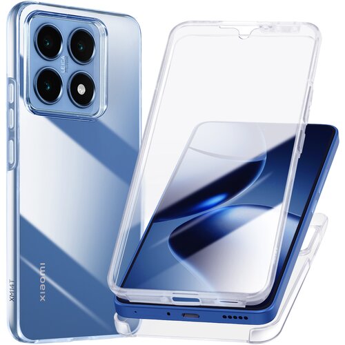 AVIZAR Popolno ohi&scaron;je za Xiaomi 14T iz silikona, popolna za&scaron;čita hrbtne strani in zaslona, Prozorno, (5000190638) Cene