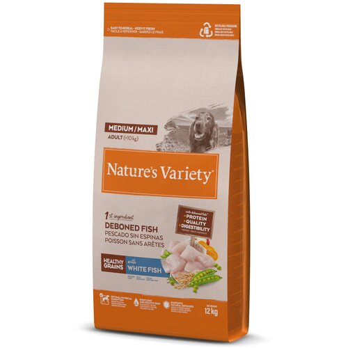 Nature’s Variety Healthy Grains Medium/Maxi Adult bijela riba - 2 x 12 kg Cijene
