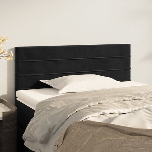 vidaXL Uzglavlje crni 100x5x78/88 cm baršunasti Cijene
