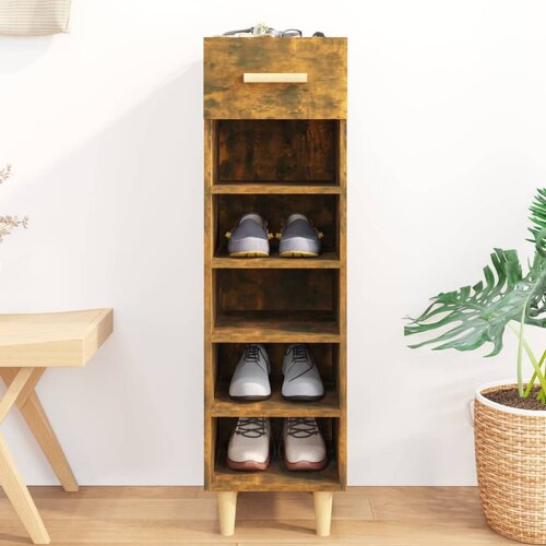 The Living Store Omarica za čevlje dimljeni hrast 30x35x105 cm konstruiran les - Omarica Za Čevlje, (21435028) Cene