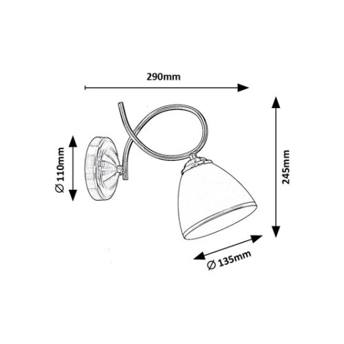  Brilagi - Zidna lampa FRED 1xE27/60W/230V bronzana Slike