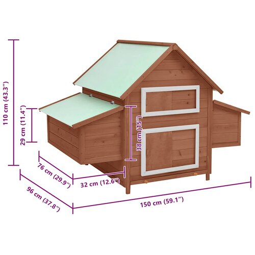  Koko&amp;scaron;injac boja kave i bijela 150x96x110 cm od masivne jelovine Slike