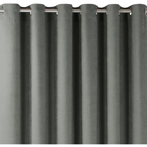  Curtain MILANA color gray style classic silver silver metal eyelets chenille 220x300 HOMEDE Cene