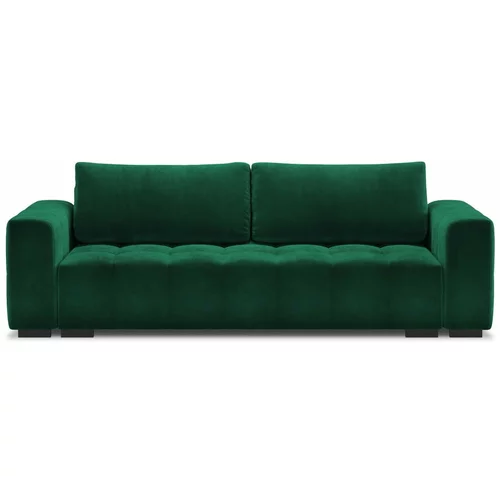 Milo Casa zeleni baršunasti kauč na razvlačenje Luca