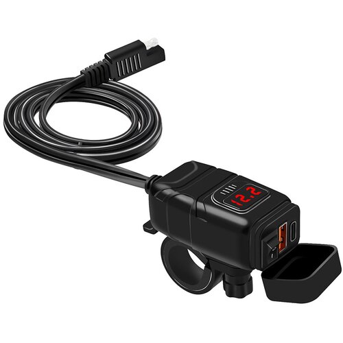 INF usb-c / usb hitri polnilec za avto in motor black, (21278369) Cene