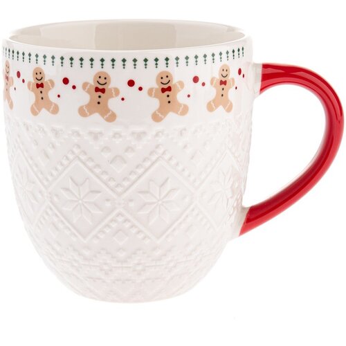 Dakls Bijela porculanska šalica s božićnim motivom 630 ml Knitting – Cijene