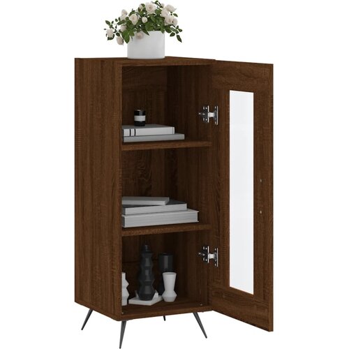 Komoda boja smeđeg hrasta 34,5 x 34 x 90 cm konstruirano drvo Slike