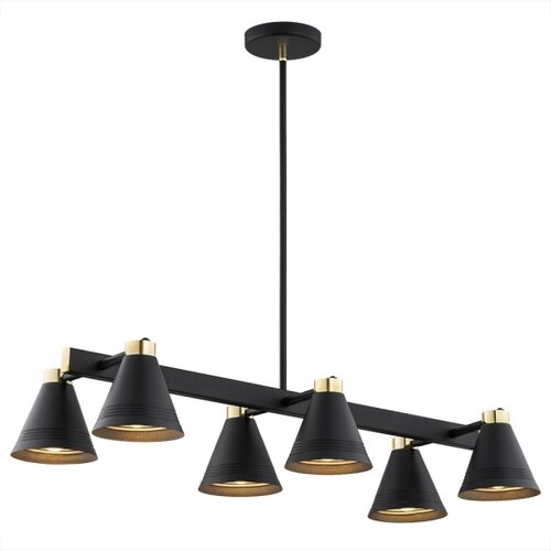  Argon 2552 - Luster na &amp;scaron;ipci AVALONE 6xE27/15W/230V crna/zlatna Slike