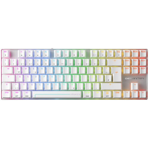 Cherry MX 8.2 Pro TMR Wireless keyboard Gaming USB + RF Wireless + Bluetooth QWERTZ German Silver, White Cijene