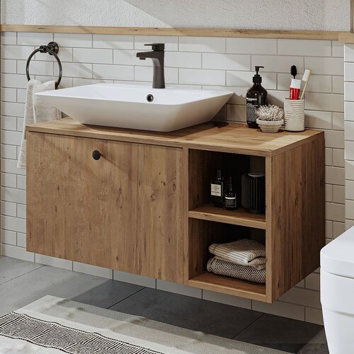 Hanah home kupatilski ormarić sa lavaboom 2460, 95 cm, atlantski bor Cene