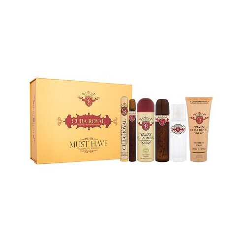 Cuba Royal darilni set toaletna voda 100 ml +vodica po britju 100 ml + gel za prhanje 200 ml + deodorant 200ml + toaletna voda 35ml za mo&amp;scaron;ke Slike