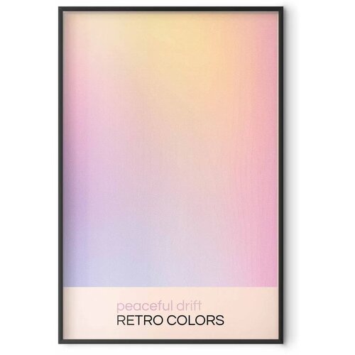  Plakat - Peaceful Drift - Delicate Pastel Shades Creating a Harmonious Whole 60x90 Crni okvir Slike