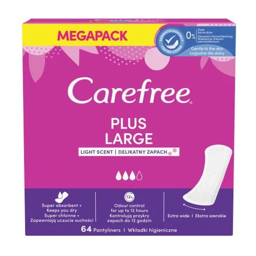 Carefree Plus Large Light Scent dnevni uložak 64 kom za ženske