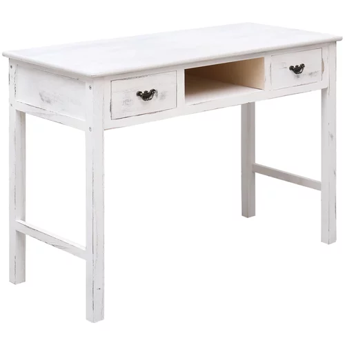  Konzolni stol antikni bijeli 110 x 45 x 76 cm drveni