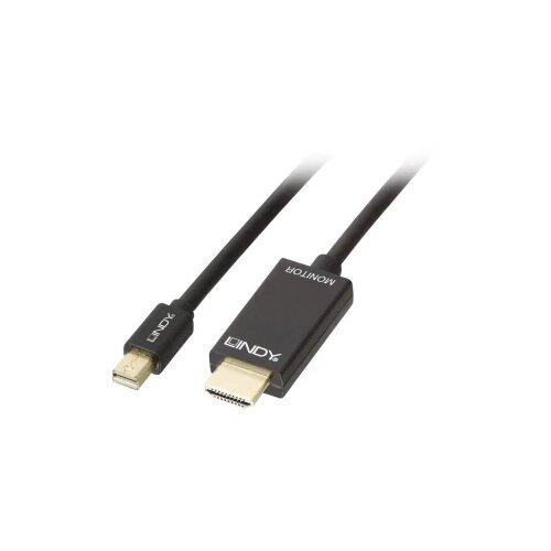 Lindy Mini-DisplayPort / HDMI adapterski kabel Mini DisplayPort utikač, HDMI-A utikač 1.00 m crna 36926 DisplayPort kabel Cijene