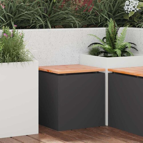 vidaXL Vrtna klupa Crna 40 x 40 x 43 cm Čelik Cijene