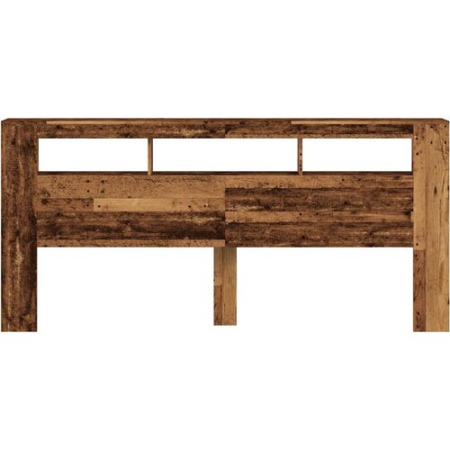  LED uzglavlje boja drva 220x18,5x103,5 cm konstruirano drvo Slike