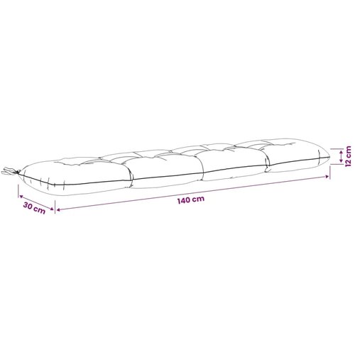  Jastučić za klupu VIANEN 100% poliester Svijetlo zelena - Svijetlo zelena 140 x 30 x 12 cm Slike