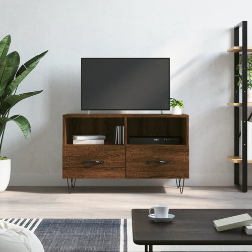 vidaXL TV omarica rjavi hrast 80x36x50 cm inženirski les Cene
