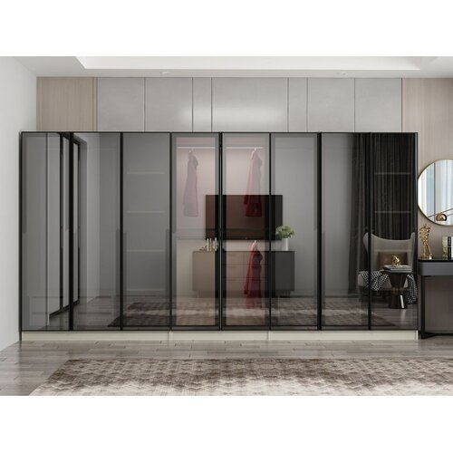 Hanah home ormar sa reflektujućim staklom Nisa 20665, 360 cm, pe&amp;scaron;čar Slike