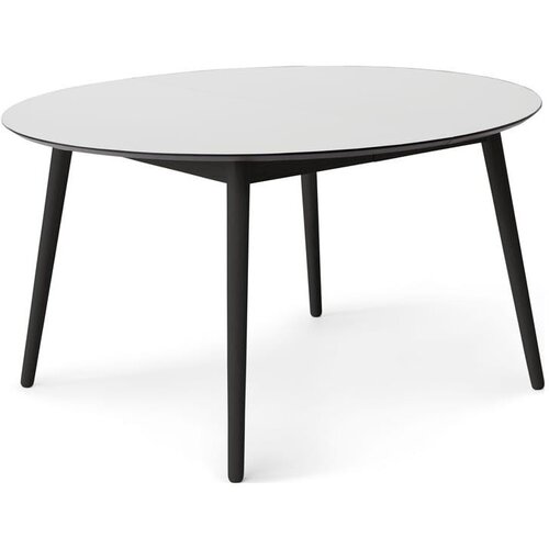 Hammel Furniture Okrogla raztegljiva jedilna miza z dodatno plo&amp;scaron;čo in belo mizno plo&amp;scaron;čo &amp;oslash; 135 cm Meza &amp;ndash; Slike