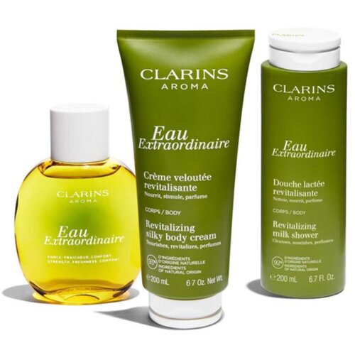 Clarins Eau Extraordinaire Revitalizing Silky Body Cream hranilna krema za telo za me&amp;scaron;ano do mastno kožo 200 ml Slike