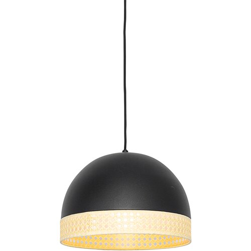 QAZQA Orientalska viseča svetilka črna z ratanom 30 cm - Magna Rattan Cene