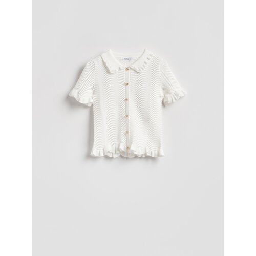 Reserved Bluza s ovratnikom - krem Cijene