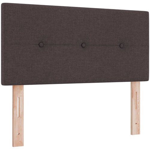  Krevet s box springom, madracem i LED-om Tamno smeđa Tkanina 90 x 190 cm Slike